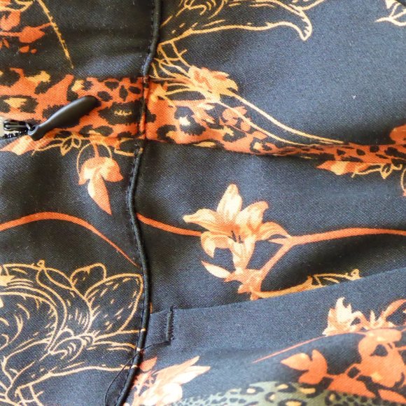 Soft Surroundings Wide Leg Full Length Curio Pants Black Multi USA Size Small - Picture 10 of 16